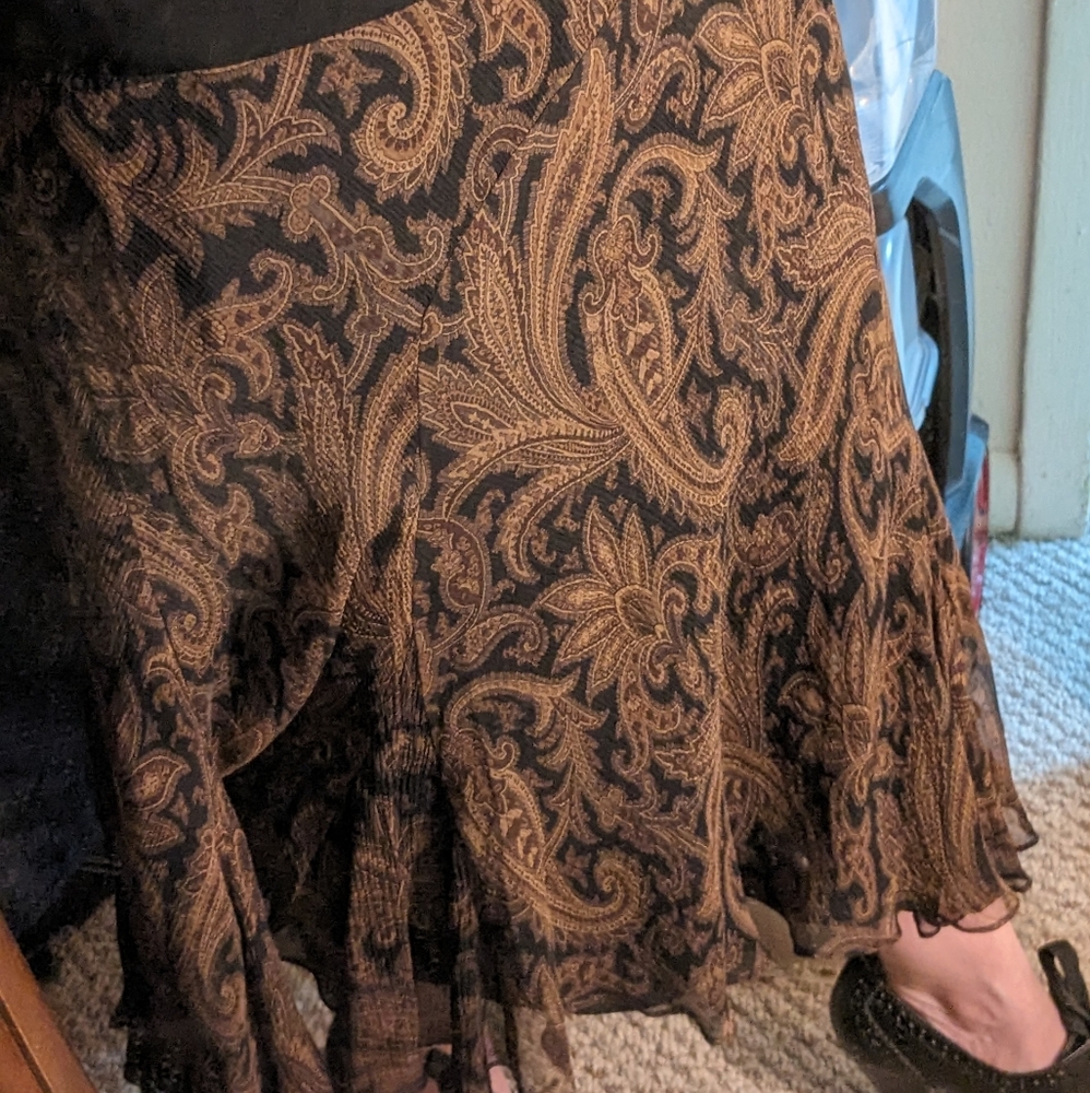 Lauren by Ralph Lauren Green Label Ladies Petite Silk Skirt